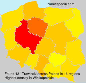 Surname Trawinski in Poland Surname Trawinski in Poland