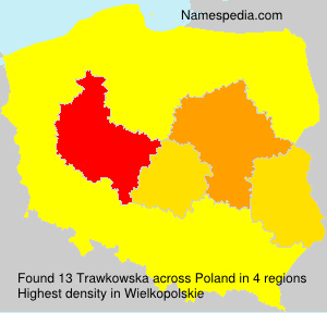 Surname Trawkowska in Poland Surname Trawkowska in Poland