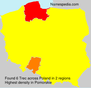 Surname Trec in Poland Surname Trec in Poland