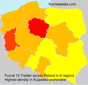 Surname Treider in Poland Surname Treider in Poland