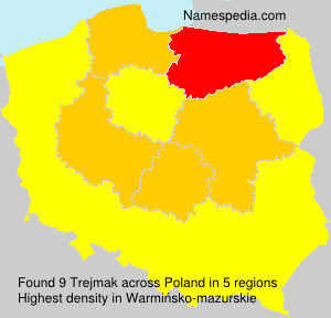 Surname Trejmak in Poland Surname Trejmak in Poland