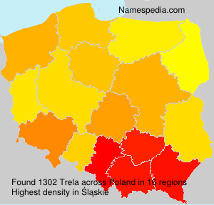 Surname Trela in Poland Surname Trela in Poland