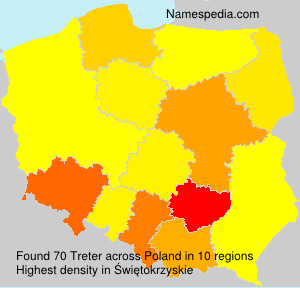 Surname Treter in Poland Surname Treter in Poland