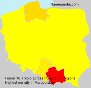 Surname Tretko in Poland Surname Tretko in Poland