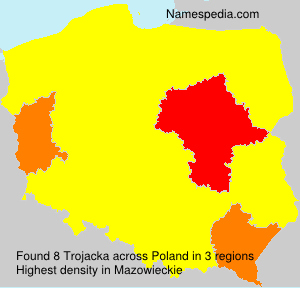 Surname Trojacka in Poland