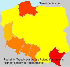 Surname Troscinska in Poland