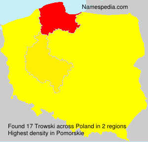 Surname Trowski in Poland Surname Trowski in Poland