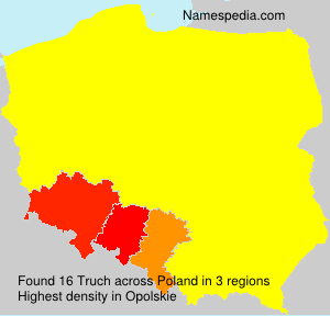 Surname Truch in Poland Surname Truch in Poland