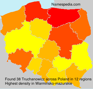 Surname Truchanowicz in Poland Surname Truchanowicz in Poland