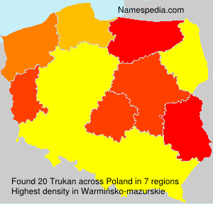 Surname Trukan in Poland Surname Trukan in Poland