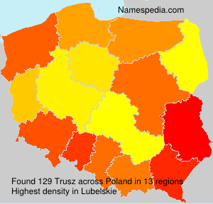 Surname Trusz in Poland Surname Trusz in Poland