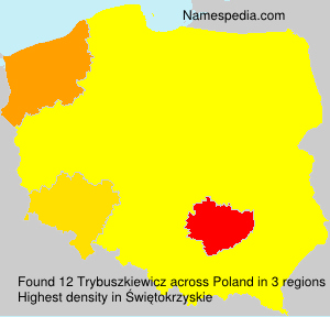 Surname Trybuszkiewicz in Poland Surname Trybuszkiewicz in Poland