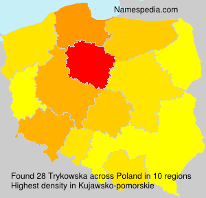 Surname Trykowska in Poland Surname Trykowska in Poland