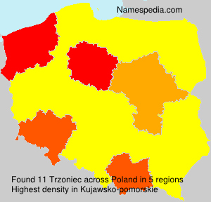 Surname Trzoniec in Poland Surname Trzoniec in Poland