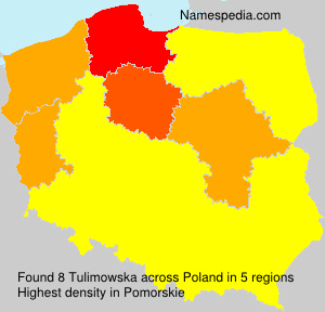 Surname Tulimowska in Poland Surname Tulimowska in Poland