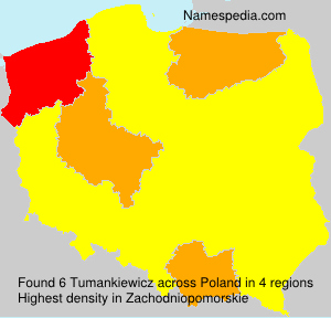 Surname Tumankiewicz in Poland Surname Tumankiewicz in Poland