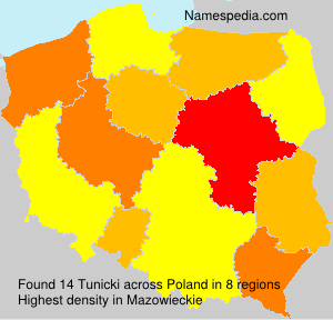 Surname Tunicki in Poland Surname Tunicki in Poland