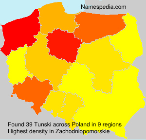 Surname Tunski in Poland Surname Tunski in Poland