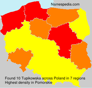 Surname Tupikowska in Poland Surname Tupikowska in Poland