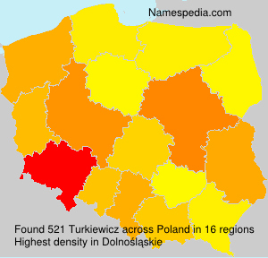 Surname Turkiewicz in Poland Surname Turkiewicz in Poland