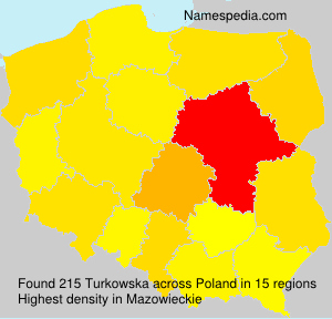 Surname Turkowska in Poland Surname Turkowska in Poland
