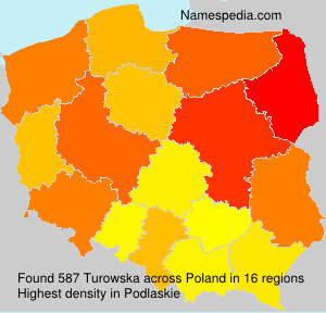 Surname Turowska in Poland Surname Turowska in Poland