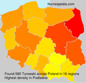 Surname Turowski in Poland Surname Turowski in Poland