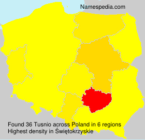 Surname Tusnio in Poland Surname Tusnio in Poland