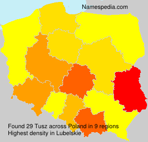 Surname Tusz in Poland Surname Tusz in Poland
