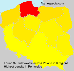 Surname Tuszkowski in Poland Surname Tuszkowski in Poland