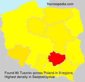 Surname Tusznio in Poland Surname Tusznio in Poland
