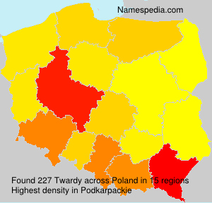 Surname Twardy in Poland Surname Twardy in Poland