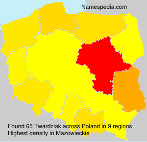 Surname Twardziak in Poland Surname Twardziak in Poland