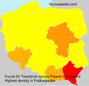 Surname Twardzicki in Poland Surname Twardzicki in Poland