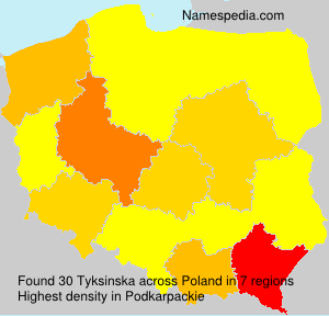 Surname Tyksinska in Poland Surname Tyksinska in Poland