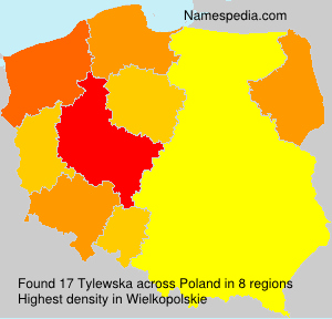 Surname Tylewska in Poland Surname Tylewska in Poland