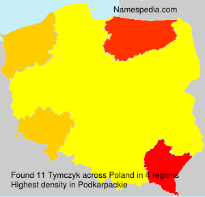 Surname Tymczyk in Poland Surname Tymczyk in Poland
