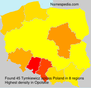 Surname Tymkiewicz in Poland Surname Tymkiewicz in Poland