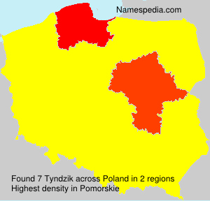 Surname Tyndzik in Poland Surname Tyndzik in Poland