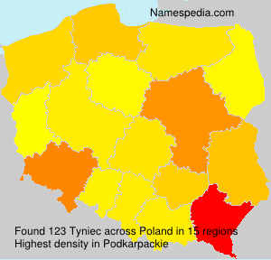 Surname Tyniec in Poland Surname Tyniec in Poland