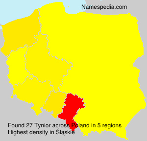 Surname Tynior in Poland Surname Tynior in Poland