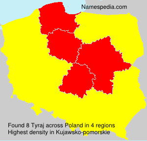 Surname Tyraj in Poland Surname Tyraj in Poland