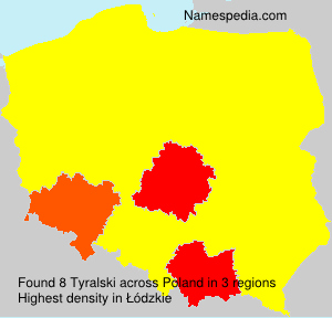 Surname Tyralski in Poland Surname Tyralski in Poland