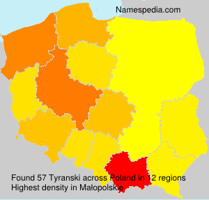 Surname Tyranski in Poland Surname Tyranski in Poland