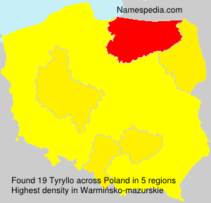 Surname Tyryllo in Poland