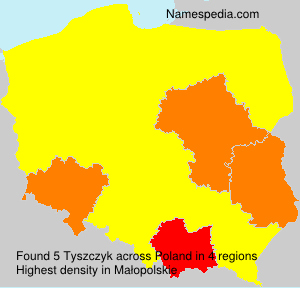 Surname Tyszczyk in Poland Surname Tyszczyk in Poland