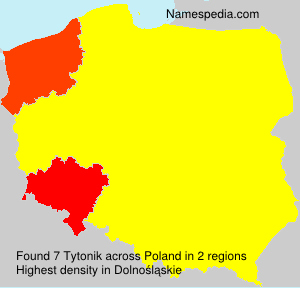 Surname Tytonik in Poland Surname Tytonik in Poland