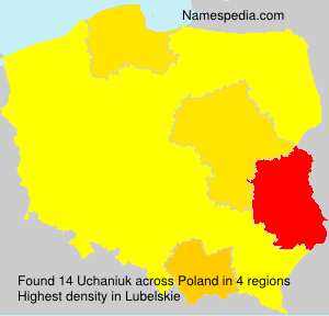 Surname Uchaniuk in Poland