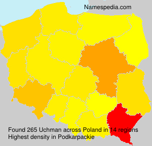 Surname Uchman in Poland