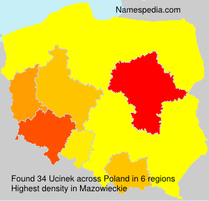 Surname Ucinek in Poland
